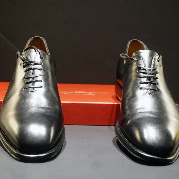Vintage Ferragamo Black Tramezza Derby Lace-Up Shoes- Size 11 Salvatore Ferragamo | Shoes | Vintage Ferragamo Black  main image 3